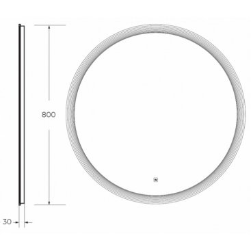 Зеркало Cezares Eco CZR-SPC-ECO-800-LED-TCH