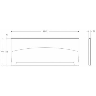 Панель передняя для ванны Cezares ECO-130-SCR-W37