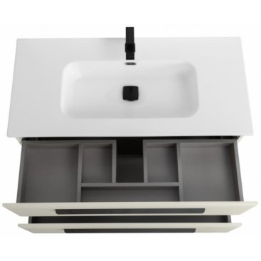 Тумба с раковиной Cezares Eco-CER-N 100-CZR-8095-100-RS156BL.3/512 Альпака