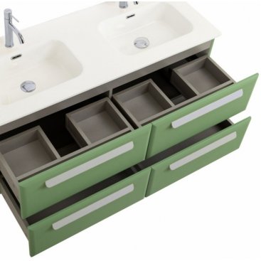 Тумба с раковиной Cezares Eco-CER-N 120-4C-CZR-8095-120-2-RS156SC.3/320 Фисташковый Софт