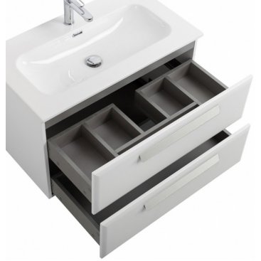 Тумба с раковиной Cezares Eco-CER-N 80-CZR-8073-80-RS156SC.3/320 Bianco Lucido