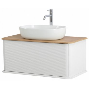 Тумба с раковиной и зеркалом Cezares Idra 98-S-RT Bianco Opaco