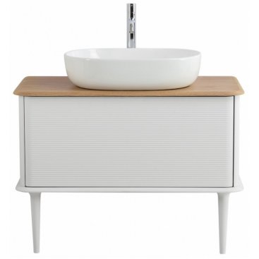 Тумба с раковиной и зеркалом Cezares Idra 98-S-RT-N Bianco Opaco
