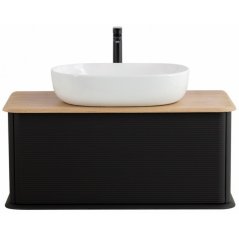 Тумба с раковиной Cezares Idra 98-S-RT Nero Opaco