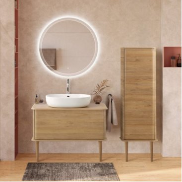 Тумба с раковиной Cezares Idra 98-S-RT-N Rovere Tabacco