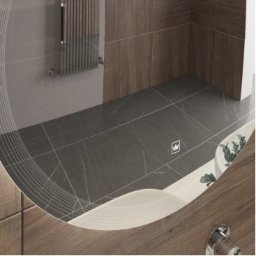 Тумба с раковиной и зеркалом Cezares Idra 98-S-RT Bianco Opaco