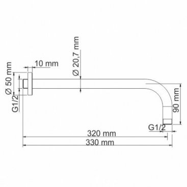 Излив для душа WasserKRAFT A097