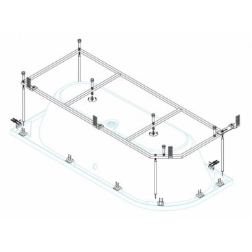 Металлический каркас для ванны Cezares METAURO CORNER-MF