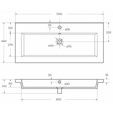 Мебель для ванной Cezares Molveno 46-100-CZR-8070-100 Beton