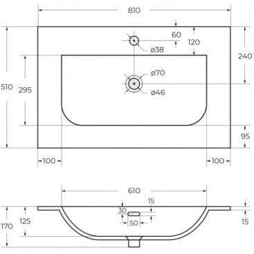 Мебель для ванной Cezares Molveno 80-CZR-8099-80/50 Legno Bianco