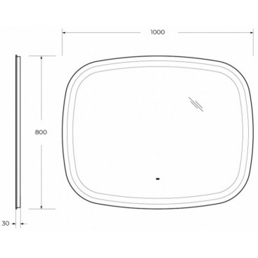 Тумба с раковиной и зеркалом Cezares Molveno 46-80-CZR-8070-80 Ossido