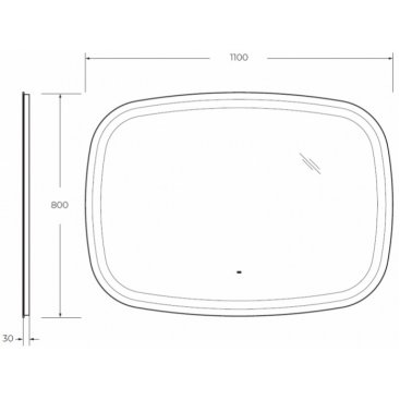 Зеркало Cezares Molveno CZR-SPC-MOLVENO-1100-800-MOV