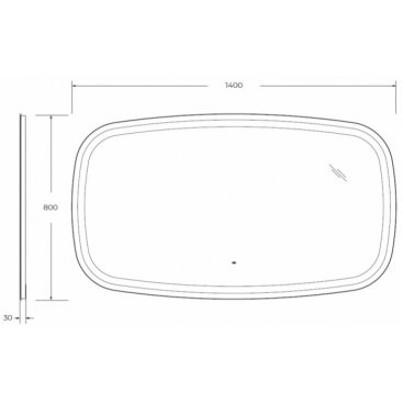 Зеркало Cezares Molveno CZR-SPC-MOLVENO-1400-800-MOV