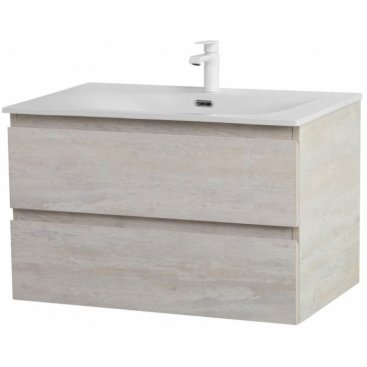 Тумба с раковиной и зеркалом Cezares Molveno 90-CZR-8099-90/50 Legno Bianco