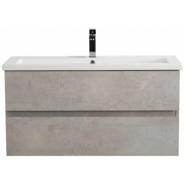 Тумба с раковиной и зеркалом Cezares Molveno 46-100-CZR-8070-100 Beton