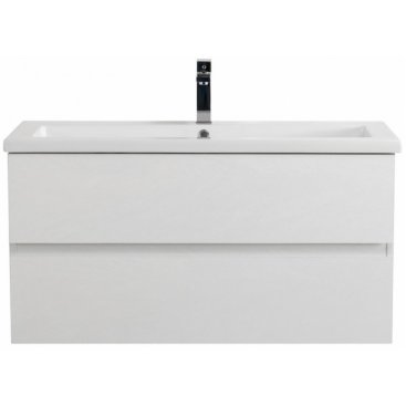 Тумба с раковиной и зеркалом Cezares Molveno 46-100-CZR-8070-100 Bianco Ghiaccio