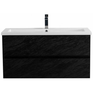 Тумба с раковиной и зеркалом Cezares Molveno 46-100-CZR-8070-100 Nero