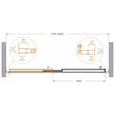 Душевая дверь Cezares MOLVENO-BF-3-120-C-GM-IV