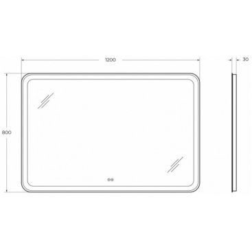 Зеркало Cezares Multicolore CZR-SPC-MC-1200-800-RGB-TCH