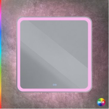 Зеркало Cezares Multicolore CZR-SPC-MC-800-800-RGB-TCH
