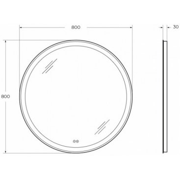 Зеркало Cezares Multicolore CZR-SPC-MC-800-RGB-TCH