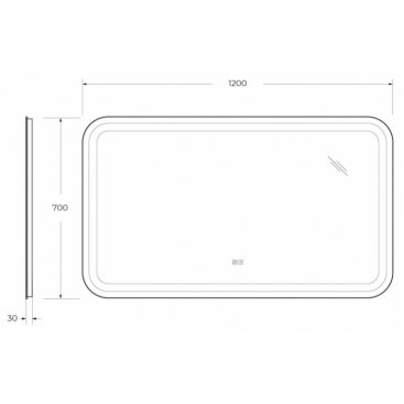 Тумба с раковиной и зеркалом Cezares Plane 120-CZR-8070-120-1-2 Bianco Lucido