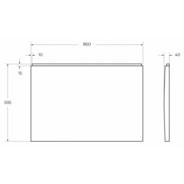 Панель боковая для ванны Cezares PLANE-F-90-SP-W37