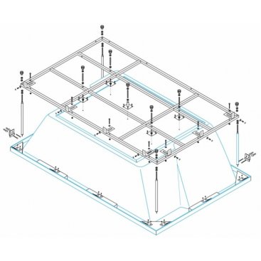 Металлический каркас для ванны Cezares PLANE-DUO-MF