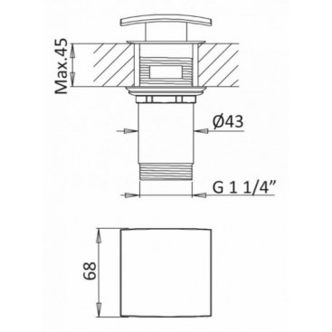 Смеситель для раковины Cezares PORTA-LS1-SS