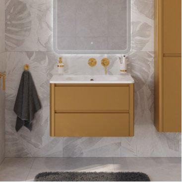 Мебель для ванной Cezares Relax 80-W0 брашированное золото