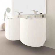 Мебель для ванной с двумя раковинами Cezares Rialto 138 Bianco Opaco