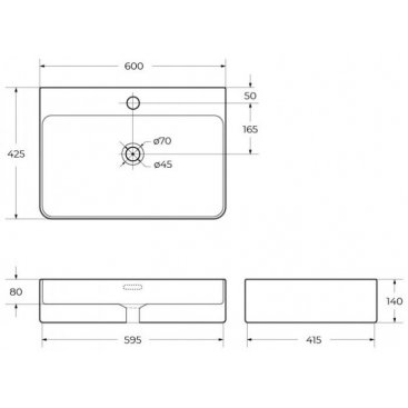 Тумба с раковиной Cezares Slider 100-SLD-100/48-BO дуб тангент