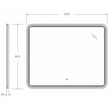 Тумба с раковиной и зеркалом Cezares Slider 100-CZR-1000/480-LV-MR-PRS дуб тангент