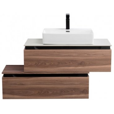 Тумба с раковиной Cezares Slider 100-SLD-100/48-BO-PI орех дымчатый