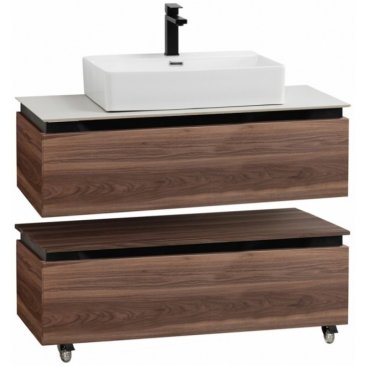 Тумба с раковиной Cezares Slider 100-SLD-100/48-BO-PI орех дымчатый