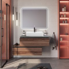 Тумба с раковиной и зеркалом Cezares Slider 100-SL...