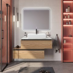Тумба с раковиной и зеркалом Cezares Slider 100-SL...