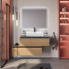 Тумба с раковиной и зеркалом Cezares Slider 100-SL...