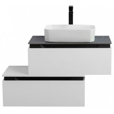 Тумба с раковиной Cezares Slider 80-SLD-80/48-MNO-PI Bianco Opaco