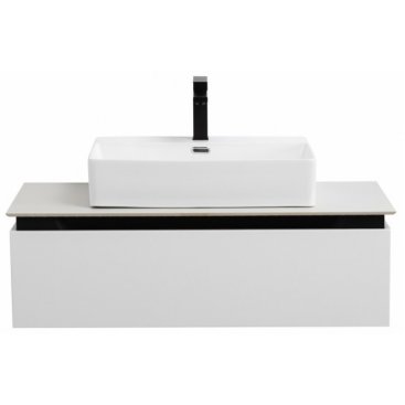 Тумба с раковиной и зеркалом Cezares Slider 100-SLD-100/48-BO Bianco Opaco