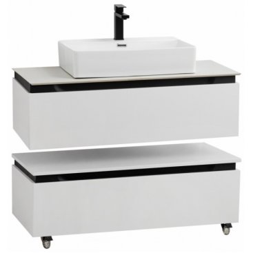 Тумба с раковиной Cezares Slider 100-SLD-100/48-BO-PI Bianco Opaco