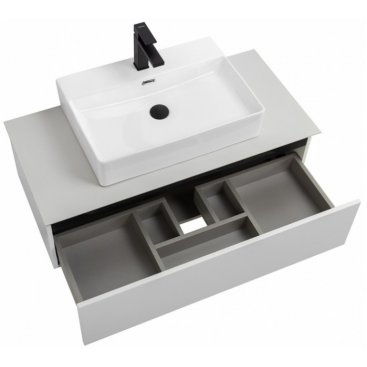 Тумба с раковиной Cezares Slider 100-SLD-100/48-BO-PI Bianco Opaco