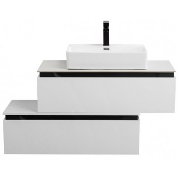 Тумба с раковиной Cezares Slider 100-SLD-100/48-BO-PI Bianco Opaco