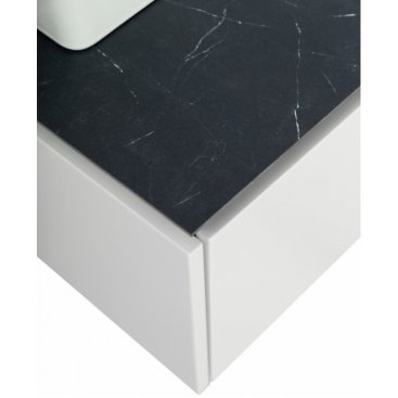 Тумба с раковиной и зеркалом Cezares Slider 100-SLD-100/48-MNO-PI Bianco Opaco