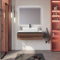 Тумба с раковиной и зеркалом Cezares Slider 100-SL...