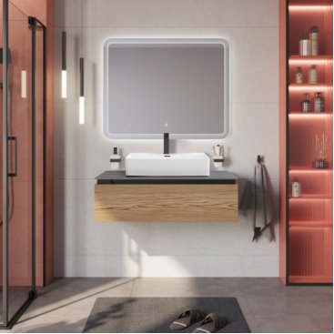 Тумба с раковиной Cezares Slider 100-SLD-100/48-MNO дуб тангент