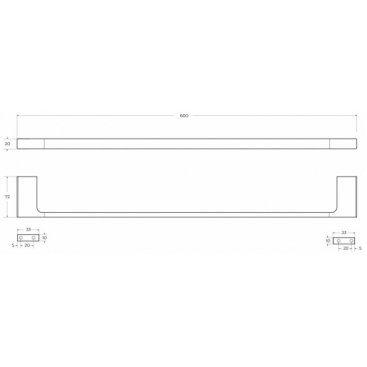 Полотенцедержатель Cezares SLIDER-TH-60-01