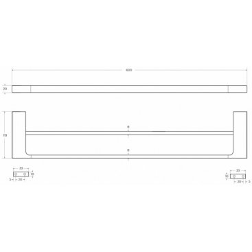 Полотенцедержатель Cezares SLIDER-THD-60-NOP