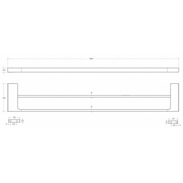 Полотенцедержатель Cezares SLIDER-THD-80-NOP