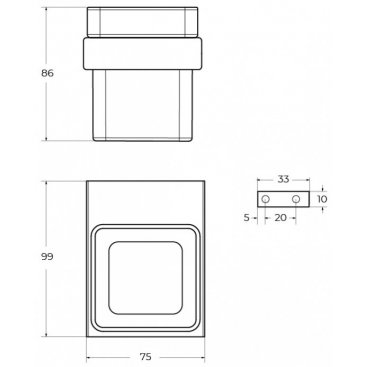 Стакан Cezares SLIDER-TUMS-GM